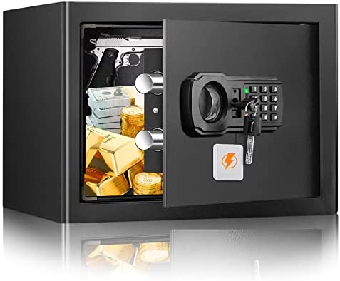 GHJGAGE 0.5 Cubic Small Hidden Money Safe Fireproof Waterproof, Digital Fireproof Safe with Combination Lock, Personal Security Home Safe for Money Firearm Medicine Jewelry Documents post thumbnail image