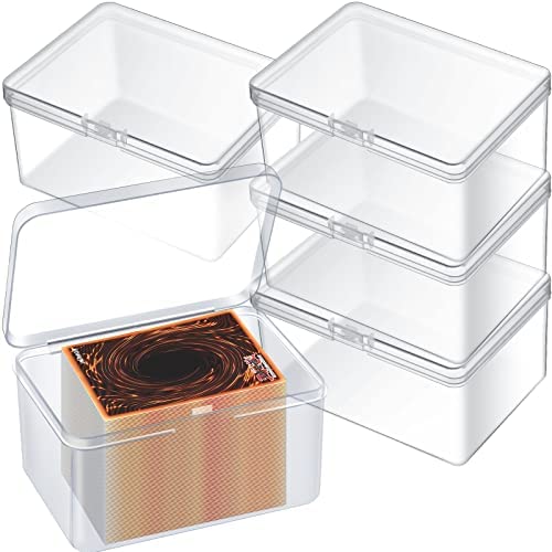 Vicenpal 4 Pieces Playing Deck Card Storage Box Plastic Card Boxes Compatible with 100 Mtg Holder Storage Case 4.3 x 2.95 x 2.2 Inches Organizer Snap Closed for Trading Card Games Card Collector Tcg post thumbnail image