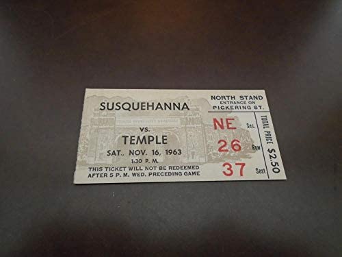 1963 SUSQUEHANNA AT TEMPLE COLLEGE FOOTBALL TICKET STUB post thumbnail image