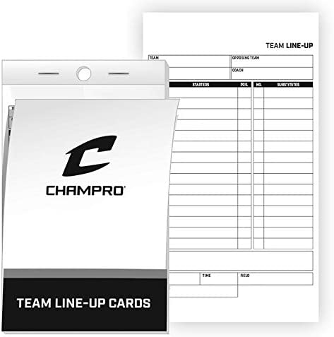 Champro Set of 25 Line-up Cards, White, 4.25″W x 7.5″L post thumbnail image