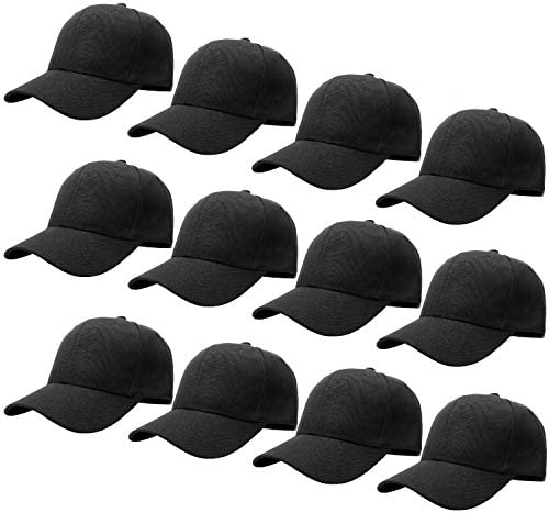 Falari Wholesale 12-Pack Baseball Cap Adjustable Size Plain Blank Solid Color post thumbnail image