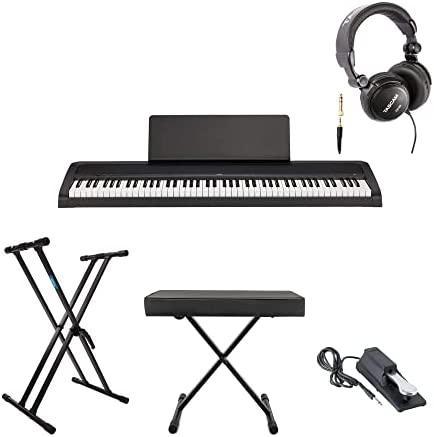 Korg B2 88-Key Electronic Keyboard Digital Pianos-Home (B2BK) In Black Bundle with Stand, Bench, Sustain Pedal, and Tascam Th-03 Headphones (5 Items) post thumbnail image