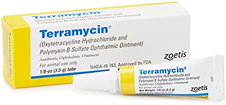 Terramycin Antibiotic Ointment for Eye Infection Treatment in Dogs, Cats, Cattle, Horses, and Sheep, 0.125oz Tube post thumbnail image