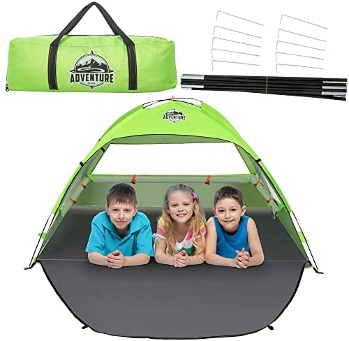 Beach Tent with UV Protection, 2-3 Person Sun Shade Shelter with Mesh Window, Portable Beach Cabana Tent with Carry Bag, Sandbags & Stakes for Summer Outdoor Activities, Beach Party, Camping post thumbnail image