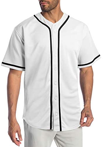 Hat and Beyond Mens Baseball Jersey Button Down Shirts Active Team Sports Uniforms post thumbnail image