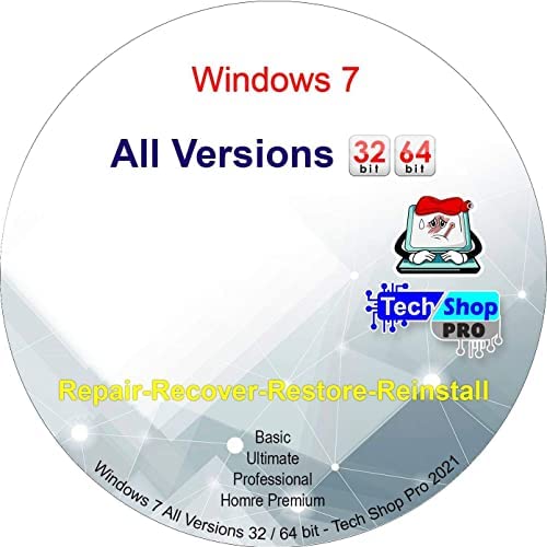 Tech-Shop-pro Reinstall DVD For Windows 7 All Versions 32/64 bit. Recover, Restore, Repair Boot Disc, and Install to Factory Default Fast and easy. post thumbnail image