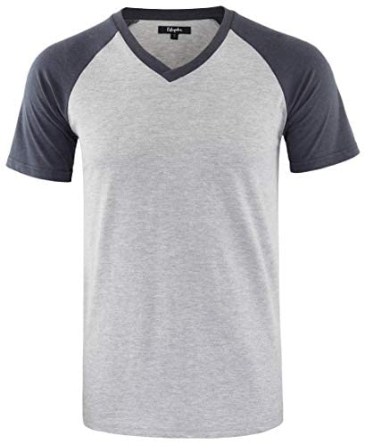 Estepoba Mens Casual Vintage Short Raglan Sleeve V-Neck Baseball Active T Shirt post thumbnail image