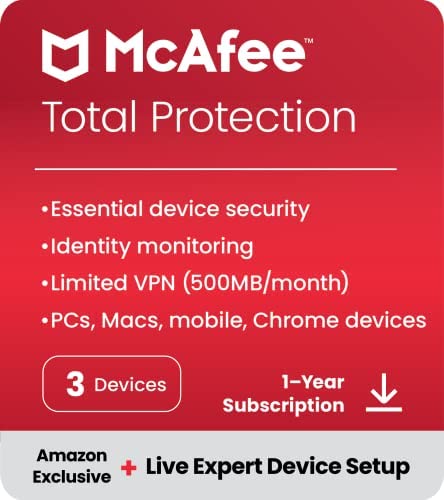 McAfee Total Protection 2023 + New Device Setup | Amazon Exclusive | 3 Device | Antivirus Internet Security Software | VPN, Password Manager, Dark Web Monitoring | 1 Year Subscription | Download Code post thumbnail image