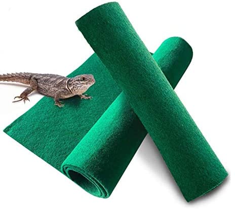 Reptile Carpet 39.4″ x 19.7-2pcs Terrarium Substrate Liner Pet Habitat Bedding Soft Green Mat for Bearded Dragon Lizards Gecko Chamelon Iguana Turtles Snakes post thumbnail image