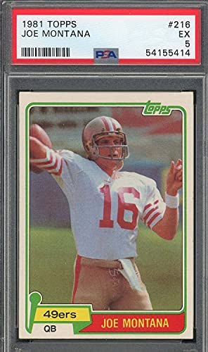 Joe Montana 1981 Topps Football Rookie Card #216 Graded PSA 5 post thumbnail image