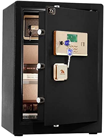 TIGERKING Safe Box,Home Safe,Large Security Box with Double Safety Key Lock and Password for Money and Document,3.7 Cubic Black post thumbnail image