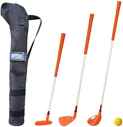 KONDAY Kids Golf Clubs Set Children Golf Set Yard Sports Tools Three Clubs with Carry Bag and Soft Balls post thumbnail image