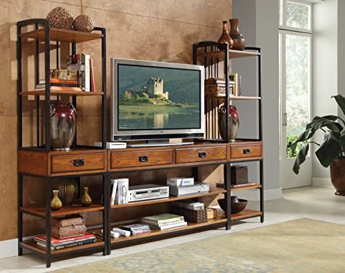 Modern Craftsman Distressed Oak 3Piece Entertainment Center by Home Styles post thumbnail image