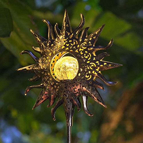 HOMEIMPRO Sun Solar Lights Garden Outdoor,Crackle Glass Globe Stake Lights,Waterproof LED Lights for Garden,Lawn,Patio or Courtyard post thumbnail image