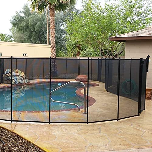 VINGLI Pool Fence 4Ft x 108Ft Swimming Pool Fence in Ground Pool Safety Fencing, Black post thumbnail image