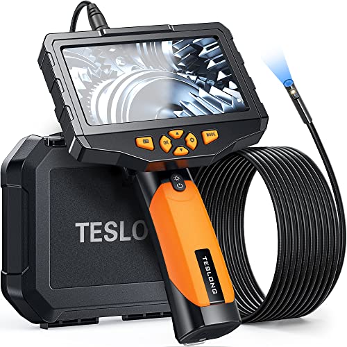 Teslong Dual Lens Inspection Camera with Light, Digital Industrial Borescope, Video Endoscope, Scope Camera, 5″ IPS Screen, Waterproof Flexible Probe, 1080p, Tool for Home, Pipe, Automotive (16.4ft) post thumbnail image