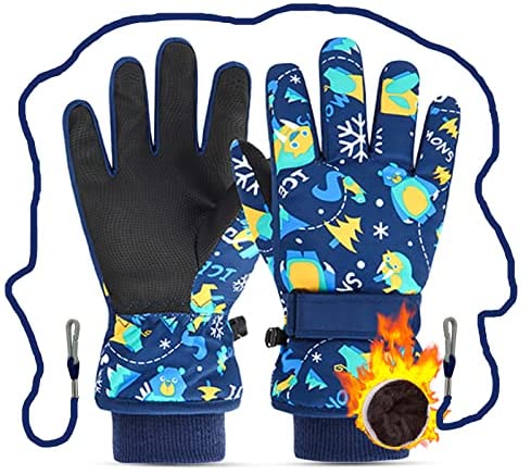 Caudblor Ski Gloves for Kids, Waterproof Winter Gloves for Boys Girls, Insulated Youth Winter Gloves Age 7-12 Years Old, Warm Thick Ski Snowboard Gloves for Children Outdoor Sledding post thumbnail image