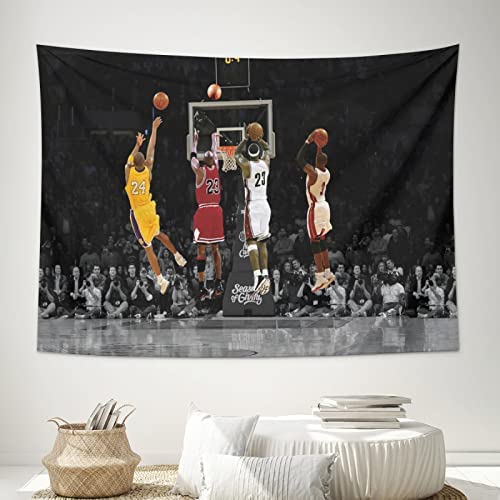 EVNOI Basketball Greats Poster Legends Player Sports Tapestry Basketball Flags For Room Wall Hanging Art Decorative Teen Boys Bedroom College Dorm Decor Party Gifts 40″x24″ post thumbnail image