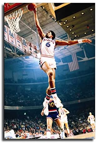 HYYNN Julius Erving Dunk Basketball Sports Canvas Art Poster and Wall Art Picture Print Modern Family bedroom Decor Posters 16x24inch(40x60cm) post thumbnail image