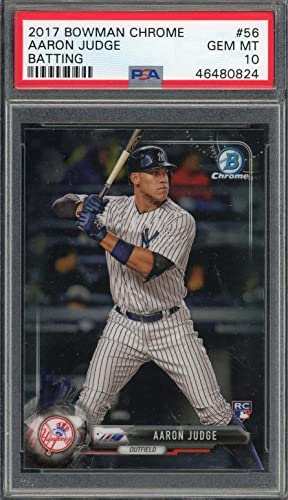 Aaron Judge 2017 Bowman Chrome Batting Baseball Rookie Card RC #56 Graded PSA 10 post thumbnail image