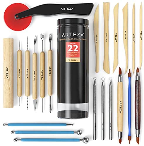 ARTEZA Pottery Tools & Clay Sculpting Tools, Set of 22 Pieces in PET Storage Tube, for Clay, Pottery, Ceramics Artwork & Holiday Crafts post thumbnail image