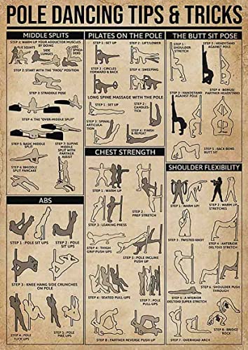 ARA STEP Vintage Sport Knowledge Educational Posters Wall Art Decor Prints UNFRAMED B (297 x 420 mm / 11.7 x 16.5 inches, Pole Dancing Tips & Tricks) post thumbnail image