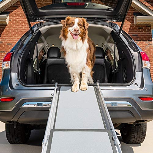 PetSafe Happy Ride Telescoping Dog Ramp for Cars, Trucks, & SUVs – Extends 39 to 72 Inches – Portable Pet Ramp for Large Dogs – Lightweight Aluminum Frame Weighs 13 lb, Supports up to 400 lb post thumbnail image