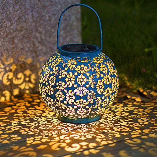 Solar Big Lantern Hanging Garden Outdoor Lights Metal Waterproof LED Table Lamp Decorative post thumbnail image