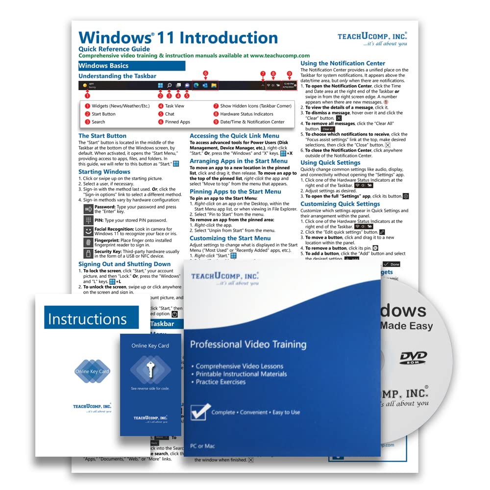 Learn Windows 11 DELUXE Training Tutorial Package- Video Lessons, PDF Instruction Manual, Printed and Laminated Quick Reference Guide, Testing Materials, and Certificate of Completion post thumbnail image