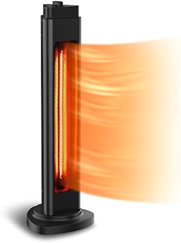 Electric Patio Heater, 1500W Outdoor Infrared Standing Heater with 90° Wide Oscillation, V0 Flame Retardant Material, Super Quiet Space Tower Heater, Ideal for Terrace Balcony Courtyard post thumbnail image