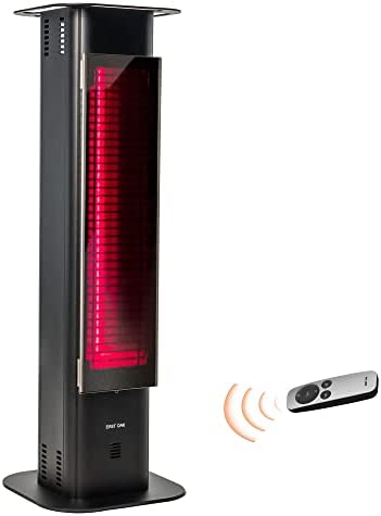 EAST OAK Patio Heater, 1500W Infrared Electric Heater, Portable Premium Tower Outdoor Heater with Nanocrystal Glass, IP65 Waterproof and Tip-over & Overheating Protection, 3 Heat Settings post thumbnail image