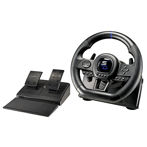 Superdrive – SV650 Racing steering wheel with pedal and paddle shifters for Xbox Serie X/S, Switch, PS4, Xbox One, PC, PS3 (programmable for all games) post thumbnail image