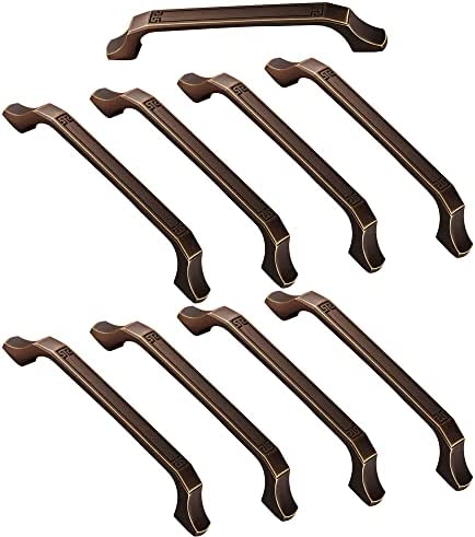 9 Pack Cabinet Handles Hole Center 5 Inch Gold Solid Brass Drawer Pulls Modern Antique Hardware with Screws for Kitchen Wine Cabinet Shoe Cabinet Wardrobe Dresser ( Color : Brown , Size : 160 mm ) post thumbnail image