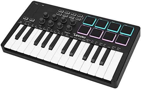 25 Key Bluetooth USB MIDI Keyboard Controller With 8 Backlit Drum Pads, Portable Rechargeable Dynamic Keybed 8 Knobs and Music Production, Smart Chord, Scale Modes, Software Included (Black) post thumbnail image