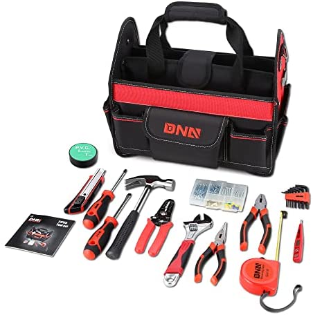 DNA Motoring TOOLS-00207 Home Repairing Tool Set – 21-pieces Tool Kit w/Wide Mouth Opening Canvas Storage Bag, Red post thumbnail image