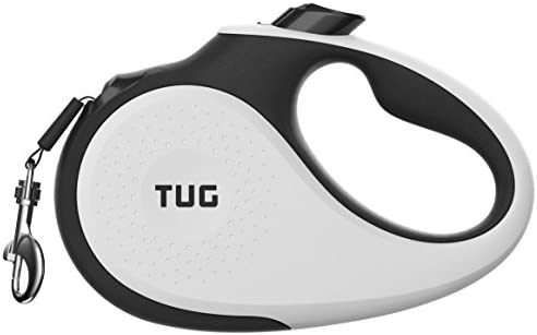 TUG 360° Tangle-Free Retractable Dog Leash | 16 ft Strong Nylon Tape | One-Handed Brake, Pause, Lock (Large, White) post thumbnail image