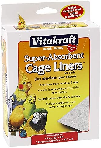 Vitakraft Cage Liners for Birds – For Parrot, Parakeet, Conure, and Cockatiel Cages White 20″ X 18″ post thumbnail image