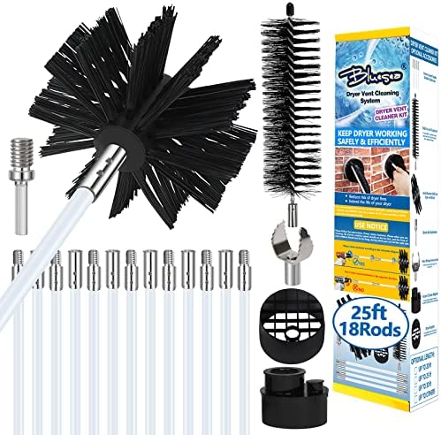 Bluesea 25 Feet Dryer Vent Cleaner Kit, Strong Nylon Dryer Vent Cleaning Kit, Durable Dryer Vent Brush Vacuum Attachment with Flexible Lint Trap Brush, Lint Remover, Vacuum & Dryer Adapters post thumbnail image