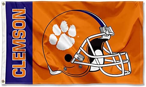 Clemson Large Football Helmet 3×5 College Flag post thumbnail image