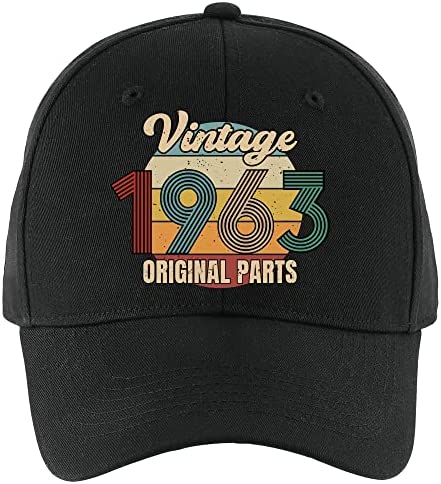 Pishovi Vintage 1963 Original Parts Funny Baseball Cap, 60th Birthday Vintage Baseball Adjustable Caps for Men, 60th Birthday Retirement Gifts for Men Women, 60 Years Old Gifts for Men Women Black post thumbnail image