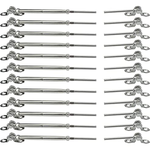 Sowtowe Cable Railing Hardware,12 Pairs Cable Railing Kit,for 1/8 Cable Railing System, Adjustable Angle,T316 Marine Grade post thumbnail image