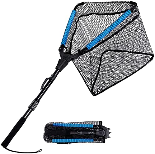 PLUSINNO Fishing Net Fish Landing Net, Foldable Collapsible Telescopic Pole Handle, Durable Nylon Material Mesh, Safe Fish Catching or Releasing post thumbnail image