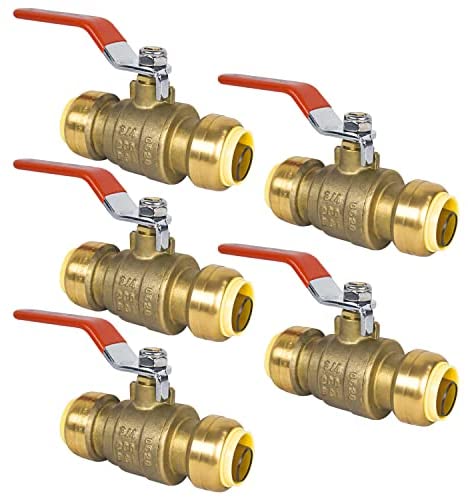 (Pack of 5) AB 3/4 Inch PEX Brass Push-Fit Ball Valve, Water Shut Off Valve, Full Port Push Ball Valve for Copper, CPVC and PEX Pipe, UPC Certified post thumbnail image