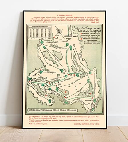 Historic Map – Augusta National Golf Club Course, 1954, Augusta National Golf Club – Vintage Wall Art 24in x 30in post thumbnail image