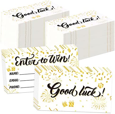 600 Pcs Enter to Win Raffle Tickets Cards 3.5 x 2 Inch Golden Sunday Ticket Entry Form Cards for Contest, Auction, Raffles, Ballot Box with Space for Name, Email Address Phone Number Fields (600) post thumbnail image