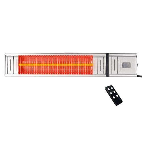 HUMSURE Patio Heater – Outdoor And Indoor Infrared Heater, Wall Mounted Heater Using Electric Infrared Technology And Carbon Fiber Tube, Remote Control Ultra Quiet Wall Mounted 1500w Metallic Silver post thumbnail image