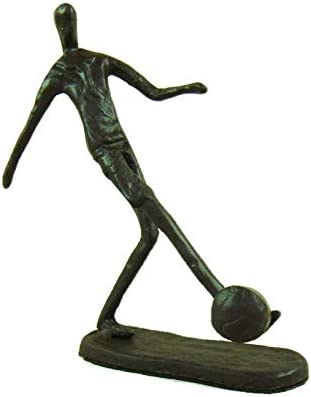 Sculptures Statues Ornaments Figurine Collectible Figurines Ornaments Statues Sculptures Foundry Iron Soccer Playing Figurine Handmade Metal Football Player Miniature Sporting Character Decor Cra post thumbnail image