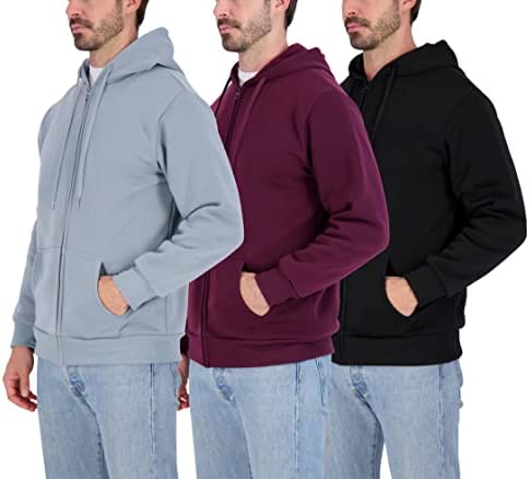 3 Pack: Men’s Fleece Long Sleeve Full Zip Hoodie – Athletic Sweatshirt Jacket (Available in Big & Tall) post thumbnail image