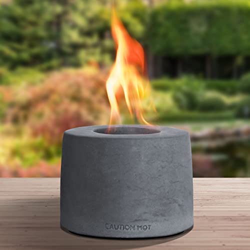 Durx-litecrete Concrete Tabletop Fire Pit, Indoor Fire Pit Bowl, Rubbing Alcohol Table Top Fire Pit, Mini Personal Fireplace, Outdoor Portable Tabletop Fire Pit for Patio post thumbnail image