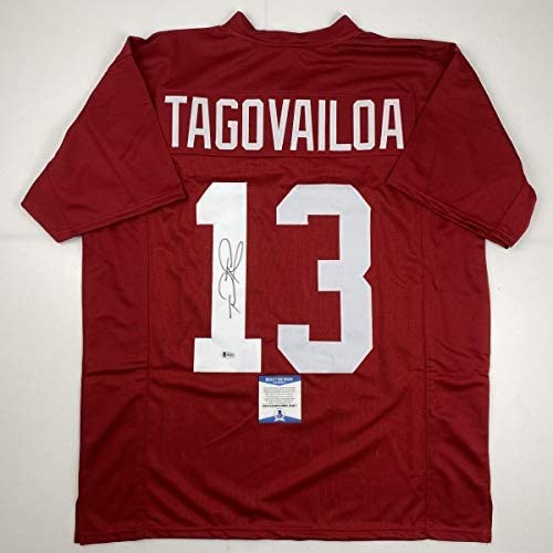 Autographed/Signed Tua Tagovailoa Alabama Red College Football Jersey Beckett BAS COA post thumbnail image